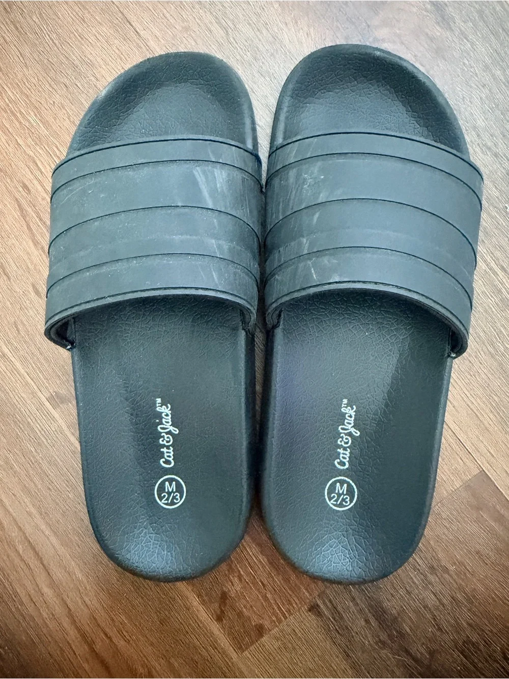Target Cat & Jack Kids Black Slide Sandals
